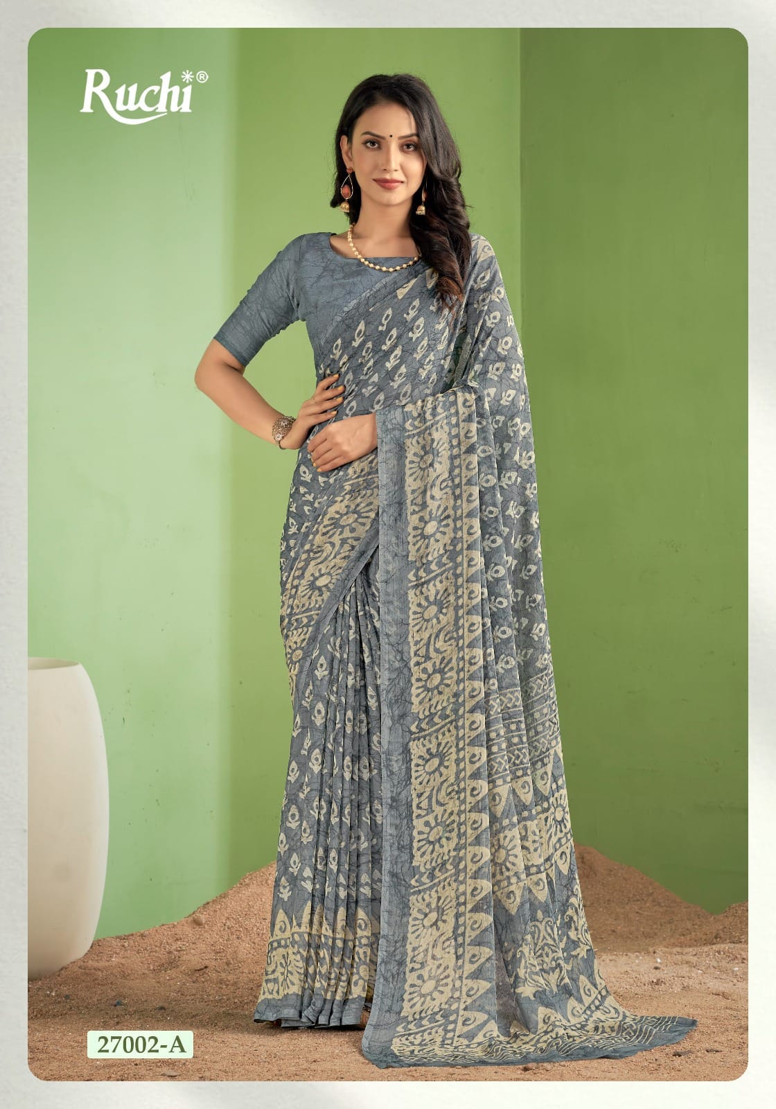 Star Chiffon 138 By Ruchi Printed Designer Chiffon Sarees Wholesalers In Delhi